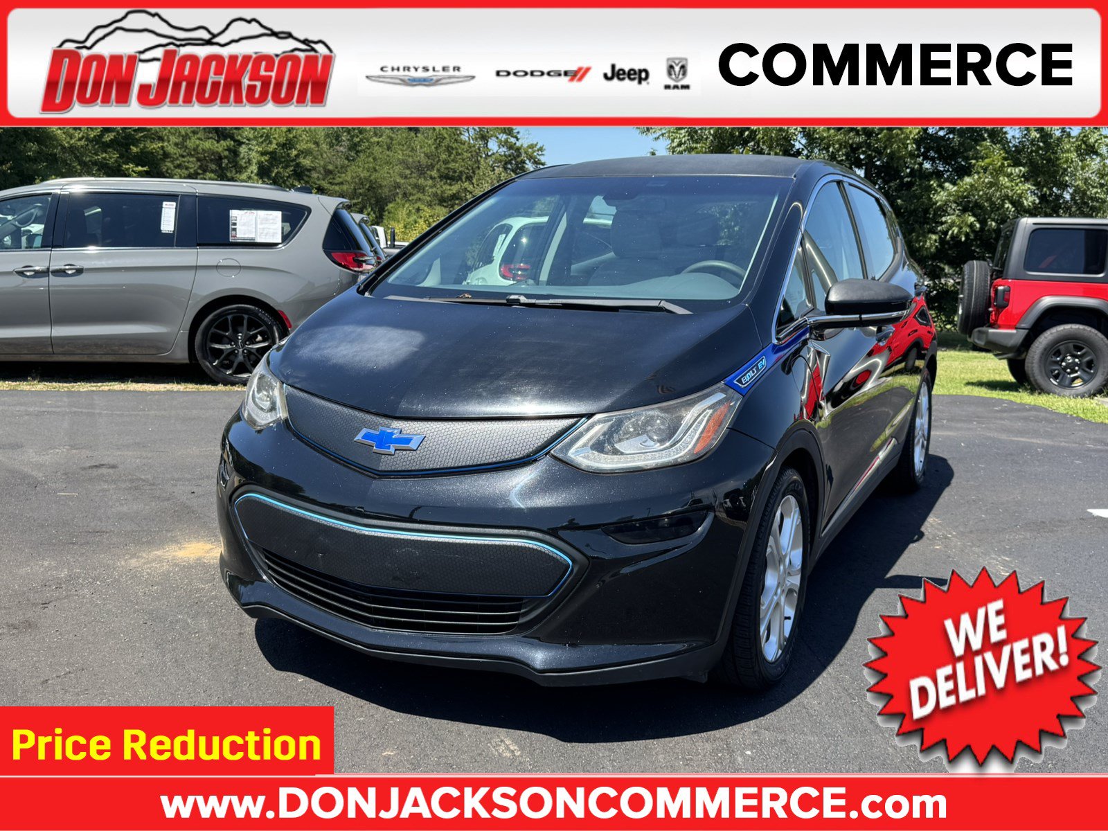Used 2017 Chevrolet Bolt EV LT with VIN 1G1FW6S01H4185973 for sale in Commerce, GA