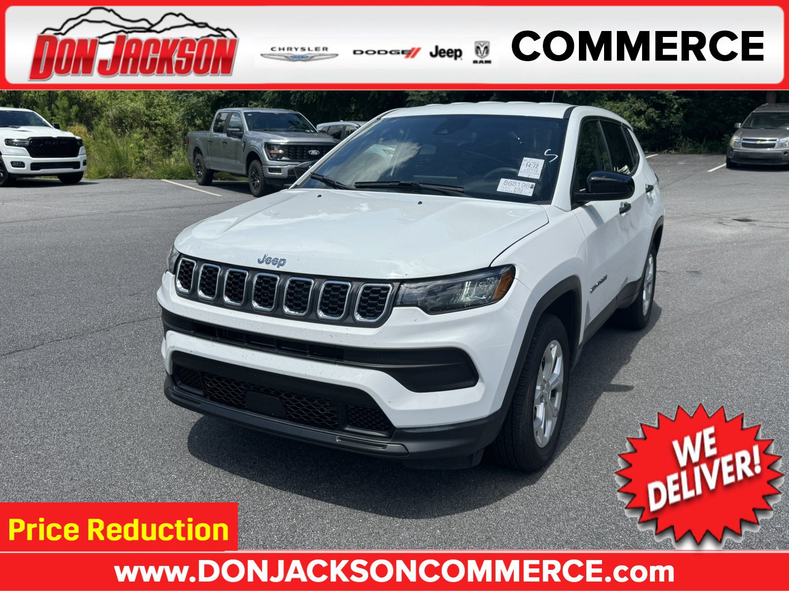 Used 2024 Jeep Compass Sport with VIN 3C4NJDAN5RT170150 for sale in Commerce, GA