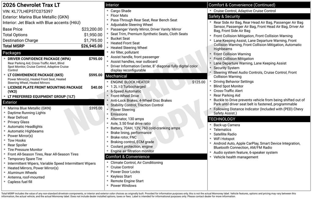 2026 Chevrolet Trax LT - Photo 37