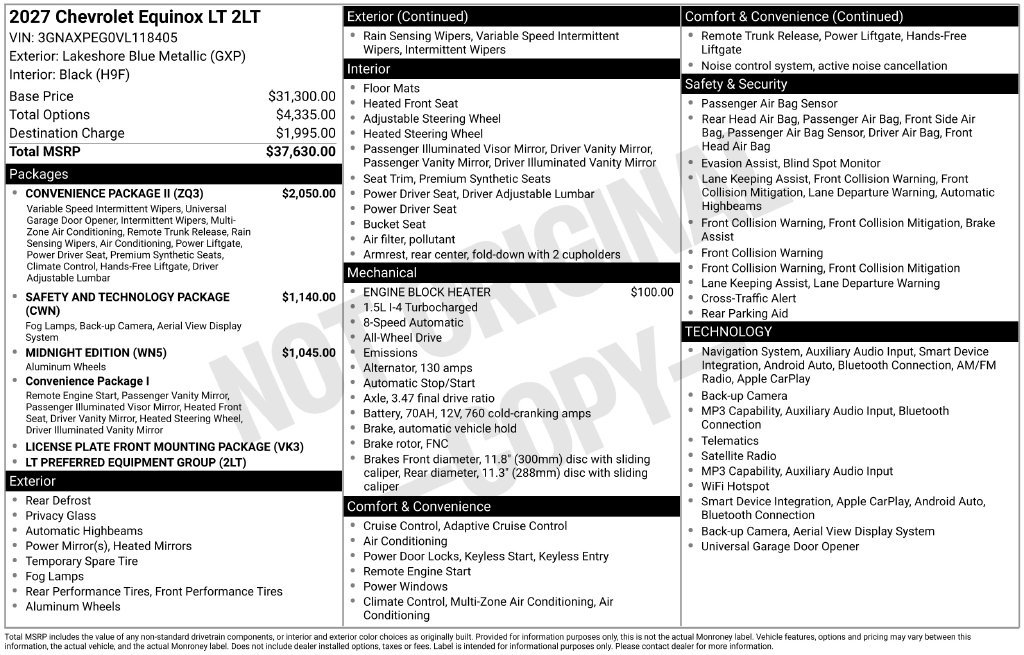2027 Chevrolet Equinox LT - Photo 37