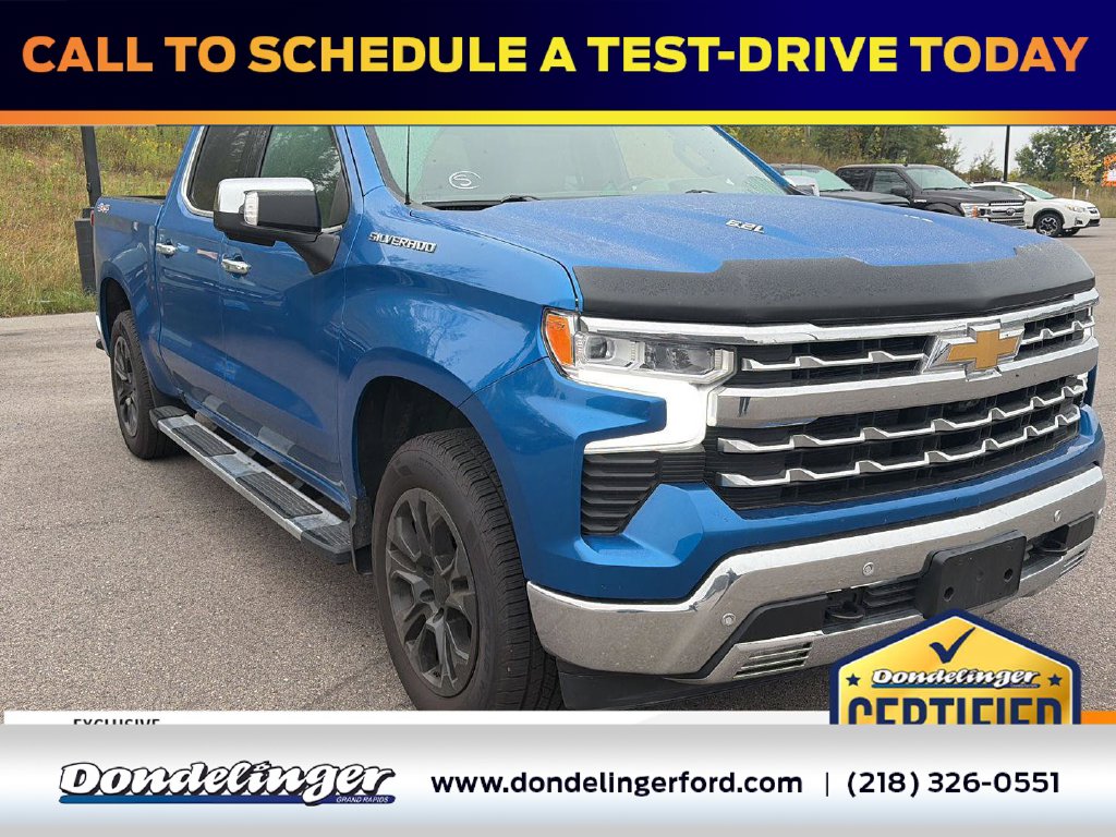 Used 2023 Chevrolet Silverado 1500 LTZ with VIN 1GCUDGEL7PZ131093 for sale in Cohasset, Minnesota