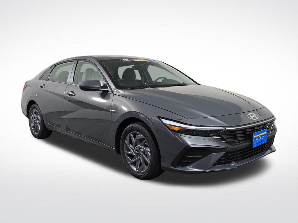 New 2026 Hyundai Elantra Hybrid Blue Sedan