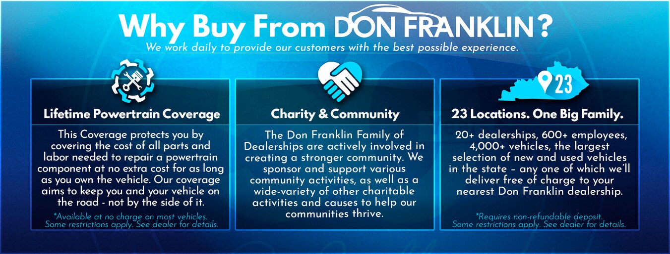 Don Franklin Auto Group has the largest vehicle selection in KY