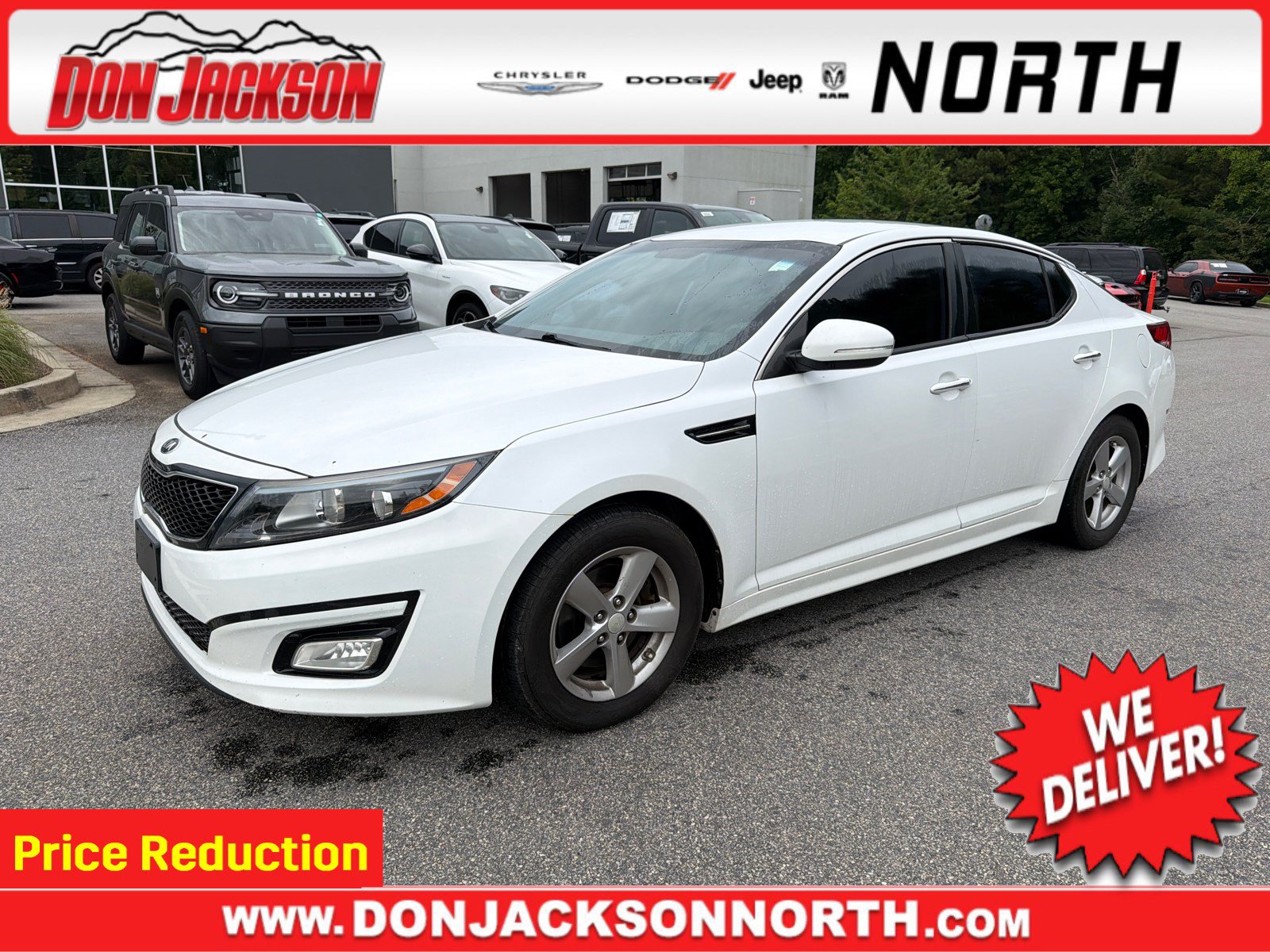 Used 2015 Kia Optima LX with VIN 5XXGM4A76FG403705 for sale in Cumming, GA
