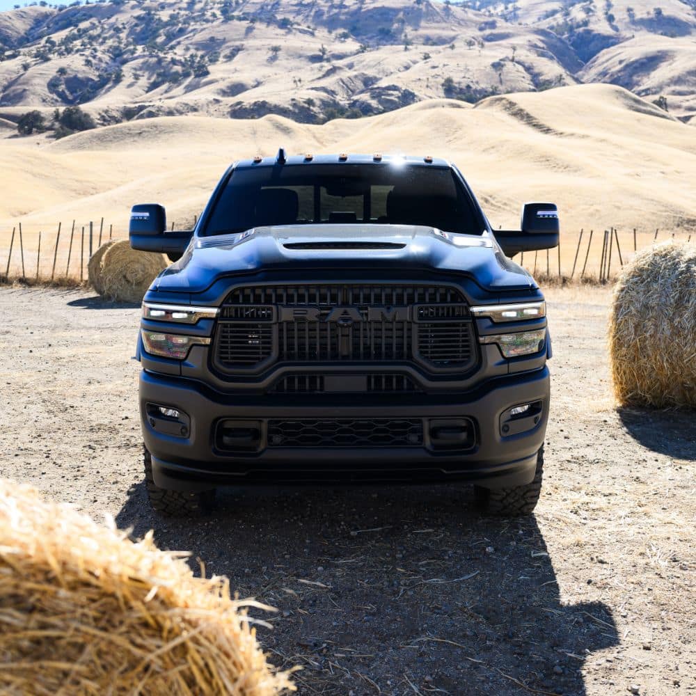 Front view of black 2026 Ram 2500