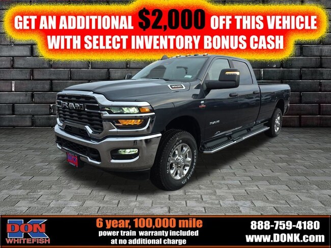 New 2026 Ram 3500 BIG HORN CREW CAB 4X4 8' BOX Pickup for sale in Whitefish, MT