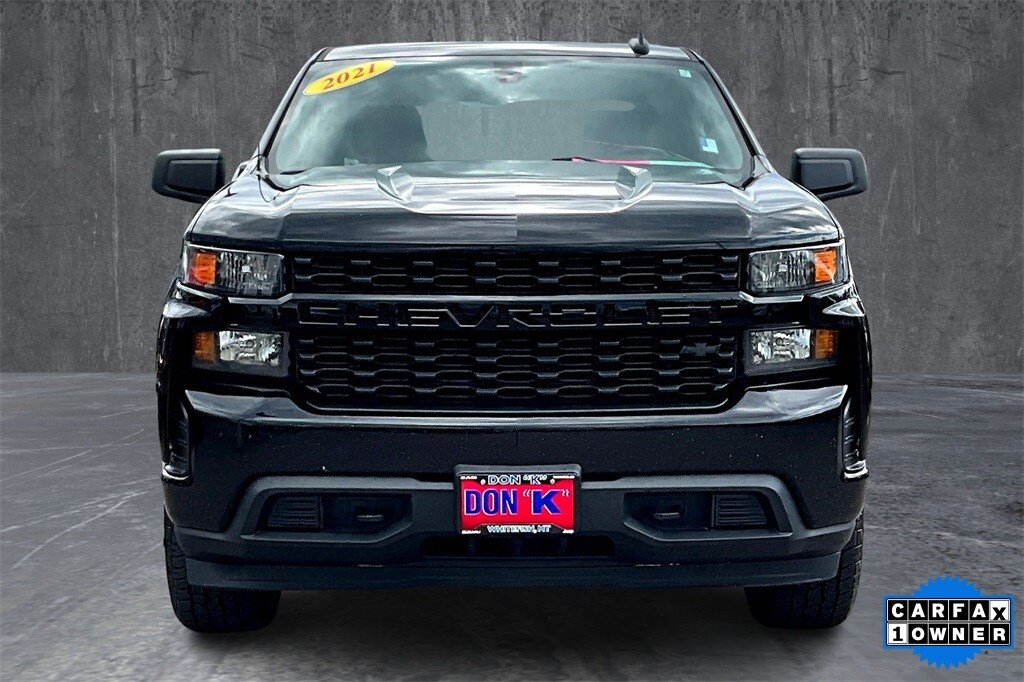 Used 2021 Chevrolet Silverado 1500 Custom with VIN 3GCPYBEKXMG341520 for sale in Whitefish, MT