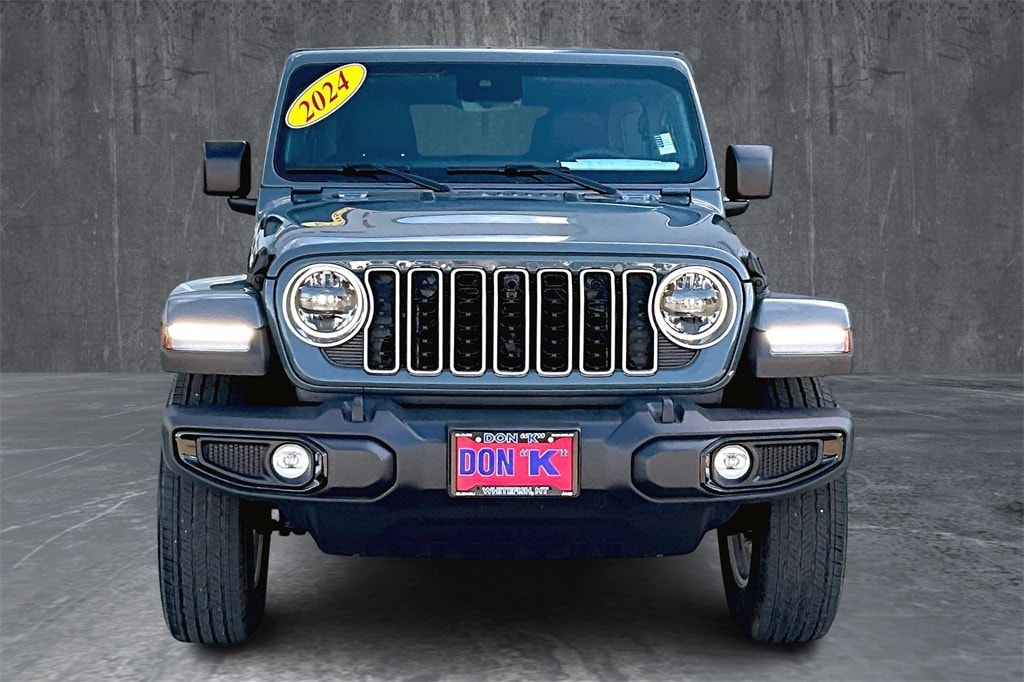 Certified 2024 Jeep Wrangler 4-Door Sahara with VIN 1C4PJXEN1RW118528 for sale in Whitefish, MT