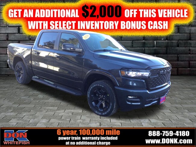 New 2026 Ram 1500 BIG HORN CREW CAB 4X4 5'7 BOX Pickup for sale in Whitefish, MT