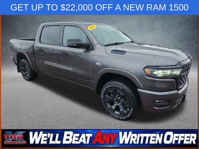 New 2026 Ram 1500 BIG HORN CREW CAB 4X4 5'7 BOX Pickup for sale in Whitefish, MT