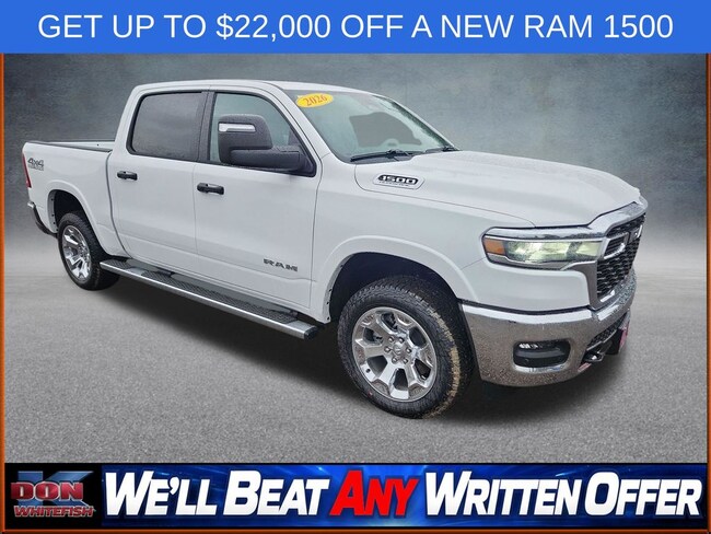 New 2026 Ram 1500 BIG HORN CREW CAB 4X4 5'7 BOX Pickup for sale in Whitefish, MT