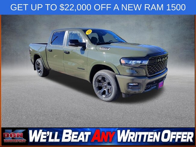 New 2026 Ram 1500 BIG HORN CREW CAB 4X4 5'7 BOX Pickup for sale in Whitefish, MT