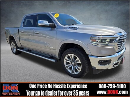 Featured Used 2022 Ram 1500 Laramie Longhorn 4x4 Truck Crew Cab for Sale in Whitefish, MT