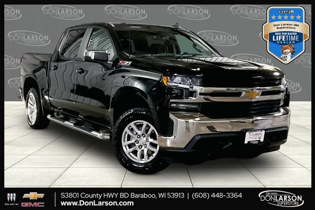 Black 2021 Chevrolet Silverado 1500 Pickup Truck Four-Wheel Drive Automatic
