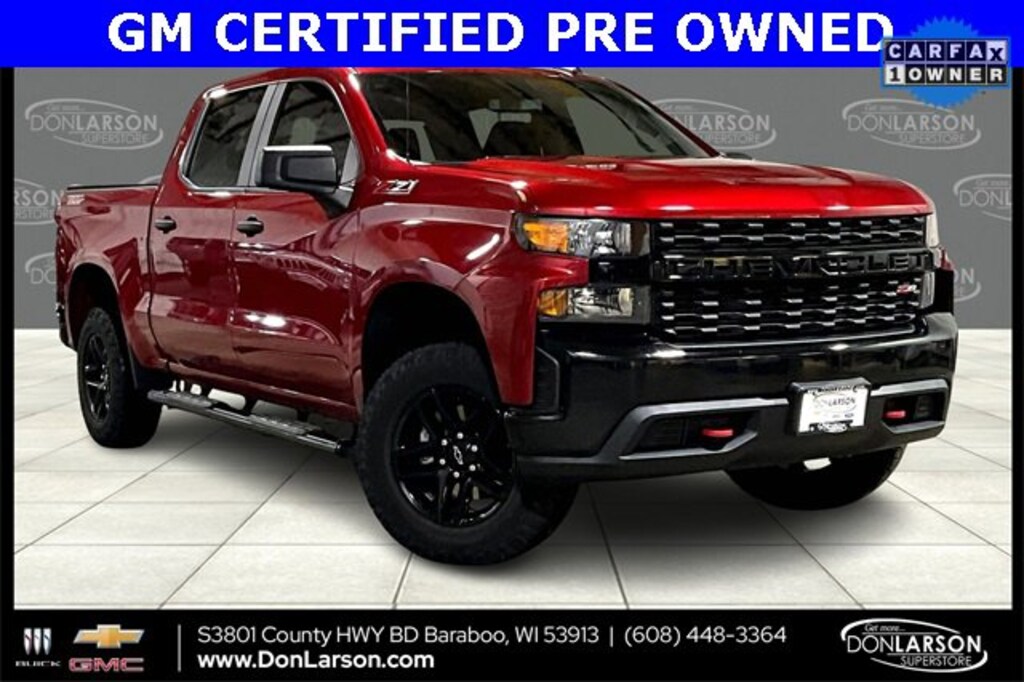 Certified 2021 Chevrolet Silverado 1500 Custom Trail Boss Truck Crew Cab