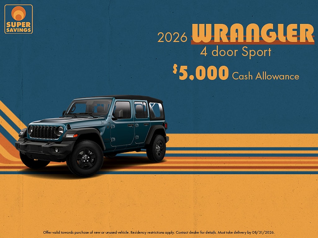 New 2026 Jeep Wrangler 4-Door Sport S 4x4 Sport Utility