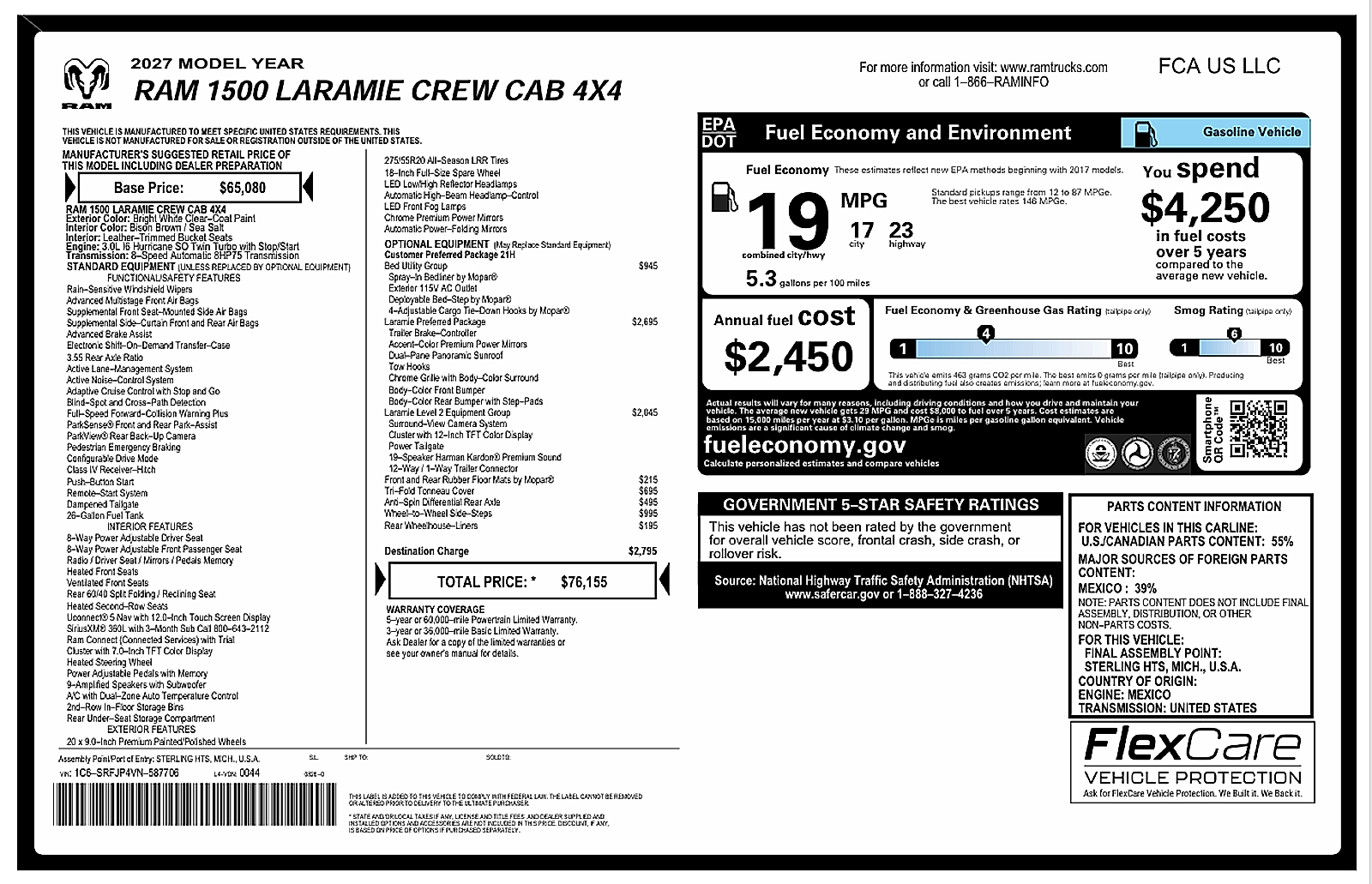New 2027 Ram 1500 Laramie Pickup