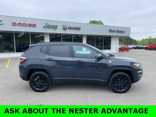 Used 2018 Jeep Compass Trailhawk with VIN 3C4NJDDB0JT403373 for sale in Houghton Lake, MI