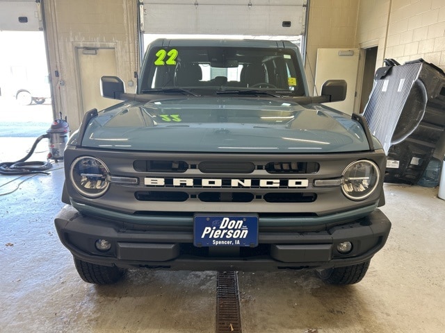 Used 2022 Ford Bronco 4-Door Big Bend with VIN 1FMDE5BHXNLB32364 for sale in Spencer, IA