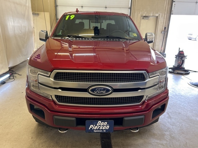 Used 2019 Ford F-150 Platinum with VIN 1FTEW1E44KFA37302 for sale in Spencer, IA