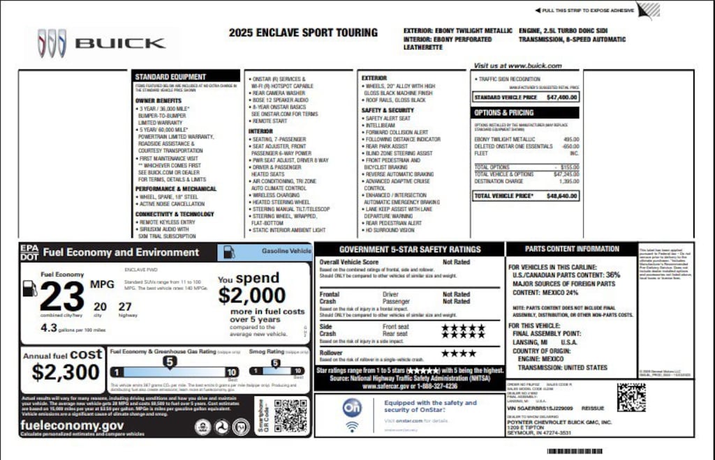 Used 2025 Buick Enclave Sport Touring SUV