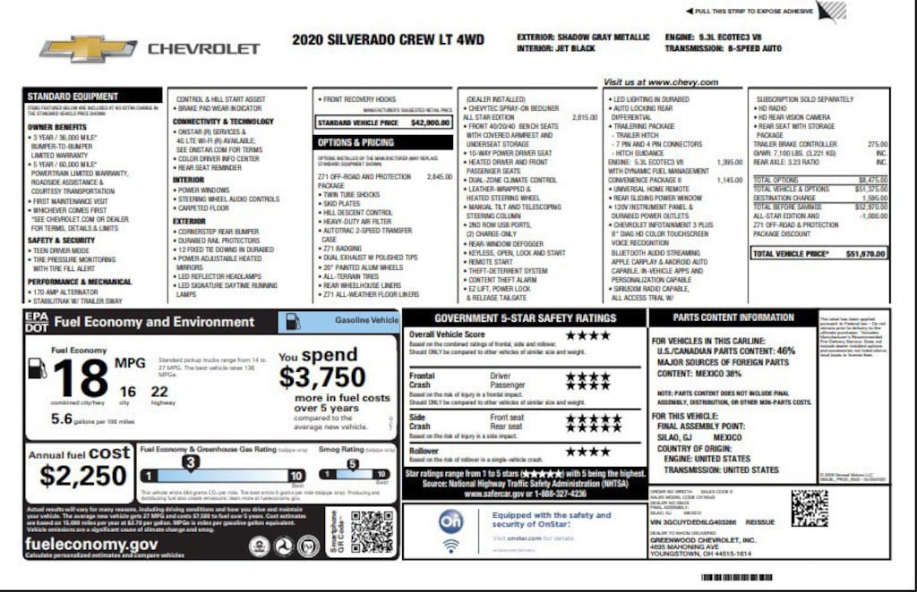 Used 2020 Chevrolet Silverado 1500 LT Truck Crew Cab