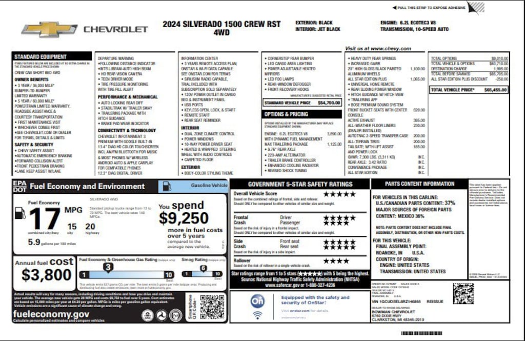 Used 2024 Chevrolet Silverado 1500 RST Truck Crew Cab
