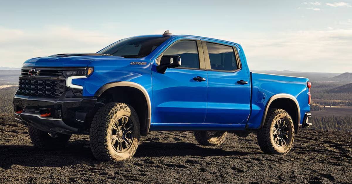 blue Chevrolet truck