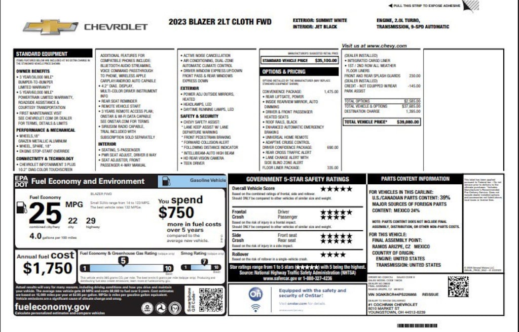 Used 2023 Chevrolet Blazer LT w/2LT SUV