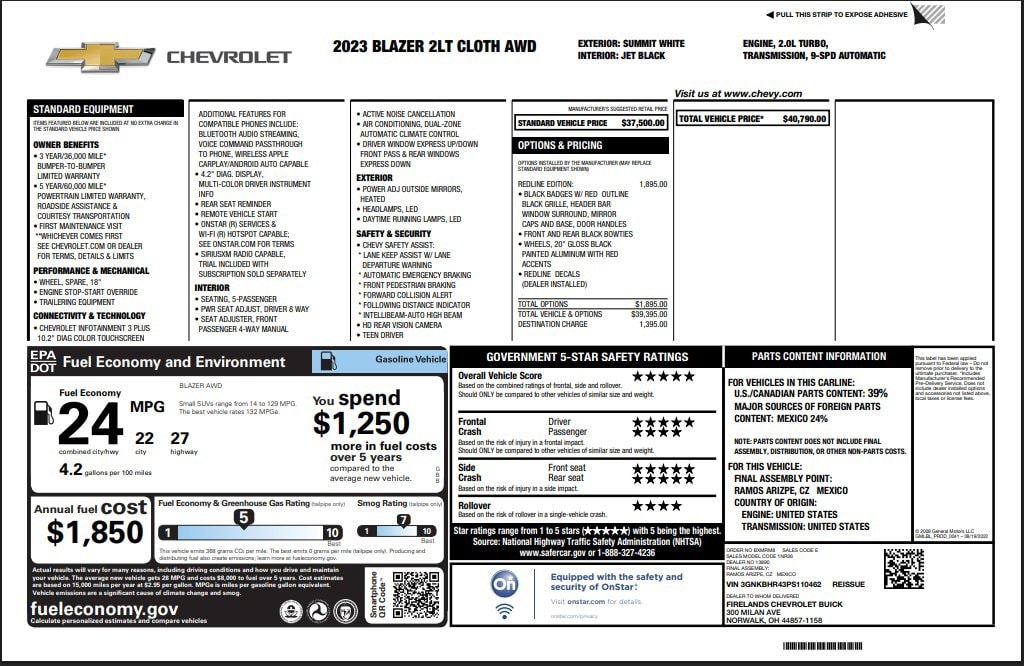 Used 2023 Chevrolet Blazer LT w/2LT SUV