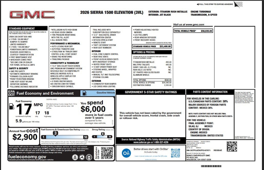 New 2026 GMC Sierra 1500 Elevation Truck