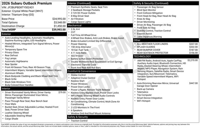 Thumbnail: 2026 Subaru Outback - 5