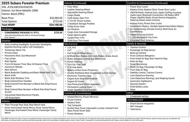2025 Subaru Forester Premium -
                  Yorkville, NY