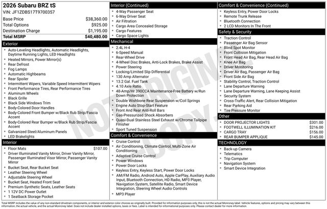 Thumbnail: 2026 Subaru BRZ - 5