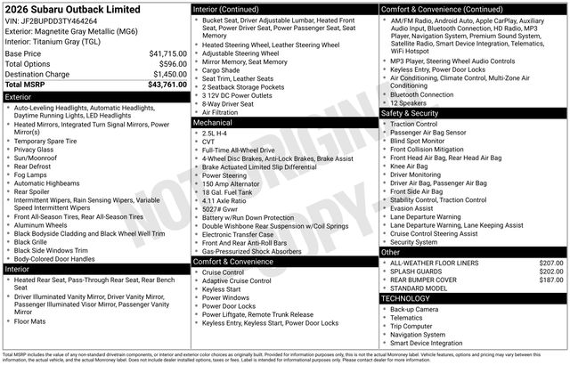 Thumbnail: 2026 Subaru Outback - 5