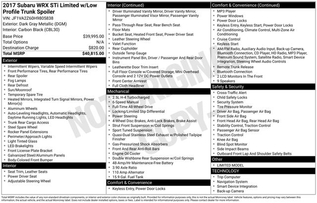 Thumbnail: 2017 Subaru WRX - 5