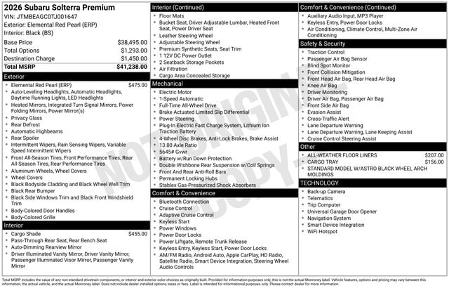 2026 Subaru Solterra Premium -
                  Yorkville, NY