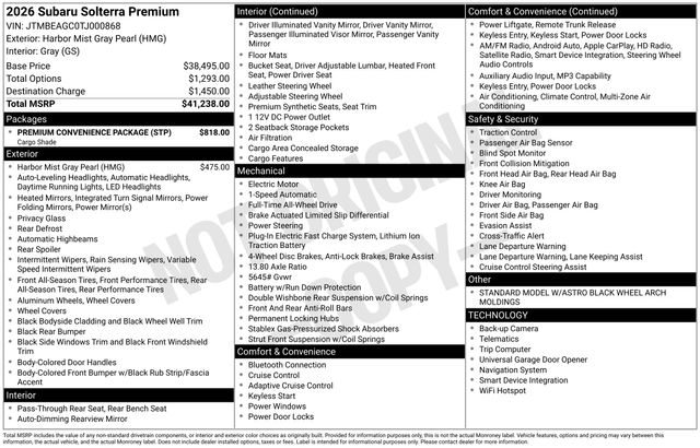 2026 Subaru Solterra Premium -
                  Yorkville, NY