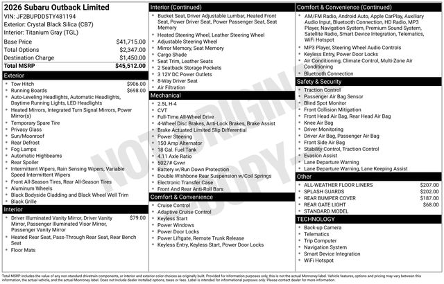Thumbnail: 2026 Subaru Outback - 5