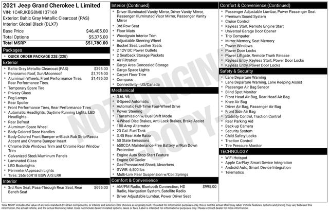 2021 Jeep Grand Cherokee L Limited Edition Hero Image