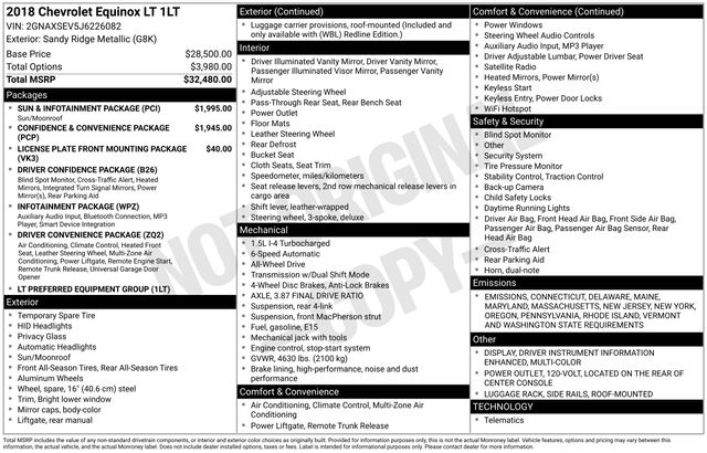 2018 Chevrolet Equinox LT -
                  Yorkville, NY
