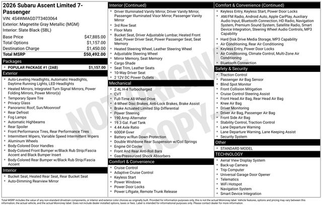 Thumbnail: 2026 Subaru Ascent - 5