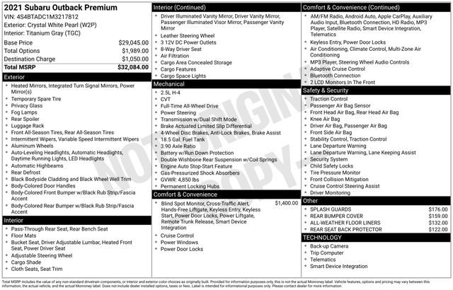 Thumbnail: 2021 Subaru Outback - 5