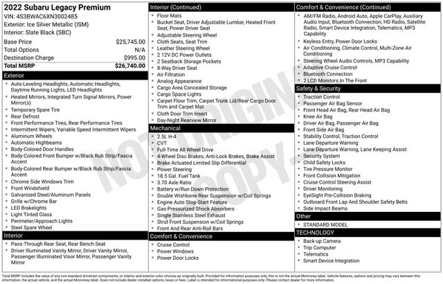 Thumbnail: 2022 Subaru Legacy - 5
