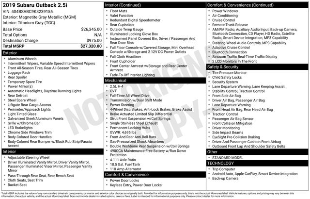 Thumbnail: 2019 Subaru Outback - 4