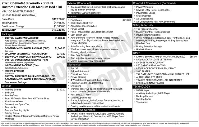 Thumbnail: 2020 Chevrolet Silverado 2500 - 4