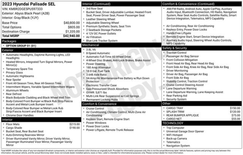 Used 2023 Hyundai Palisade SEL SUV