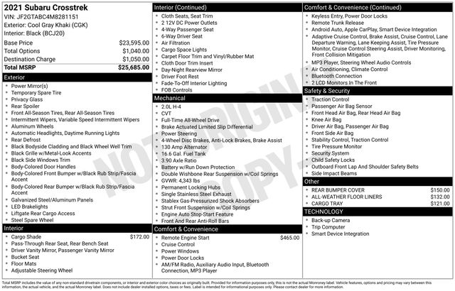 Thumbnail: 2021 Subaru Crosstrek - 4