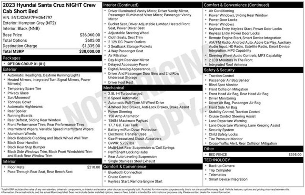 Used 2023 Hyundai Santa Cruz Night Truck