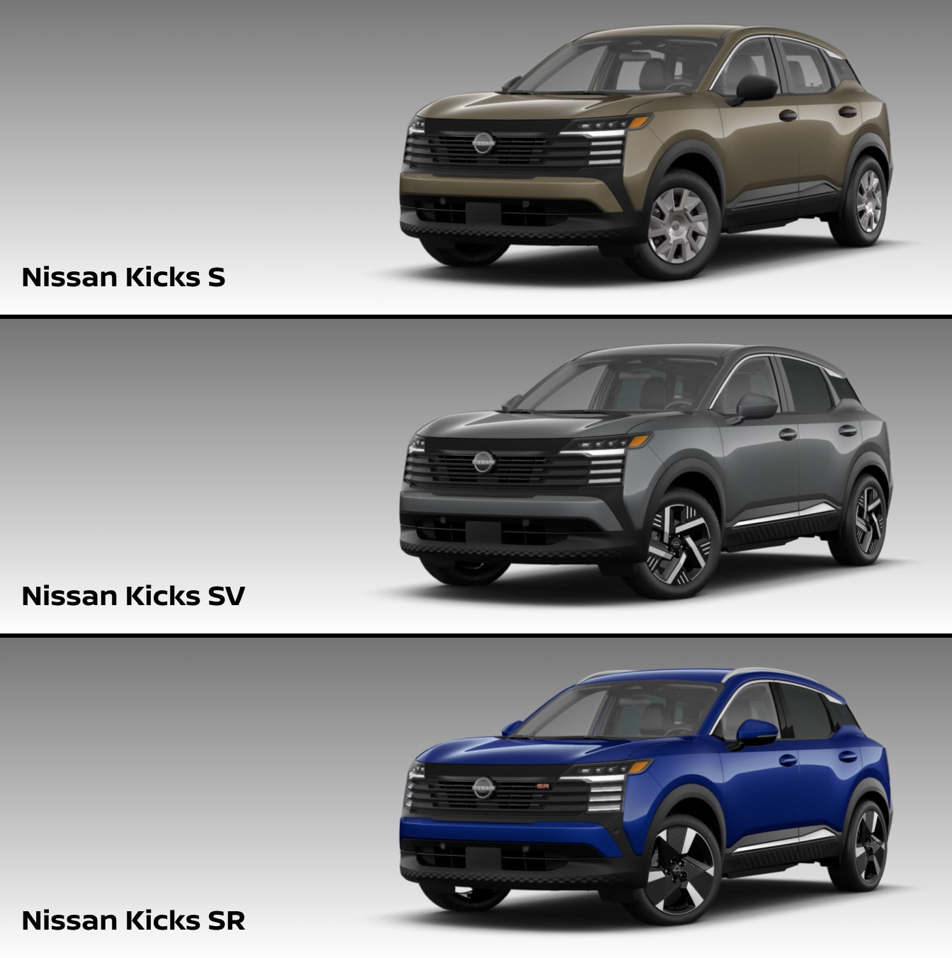 2025 Nissan Kicks vs. Hyundai Kona Trim Levels 2